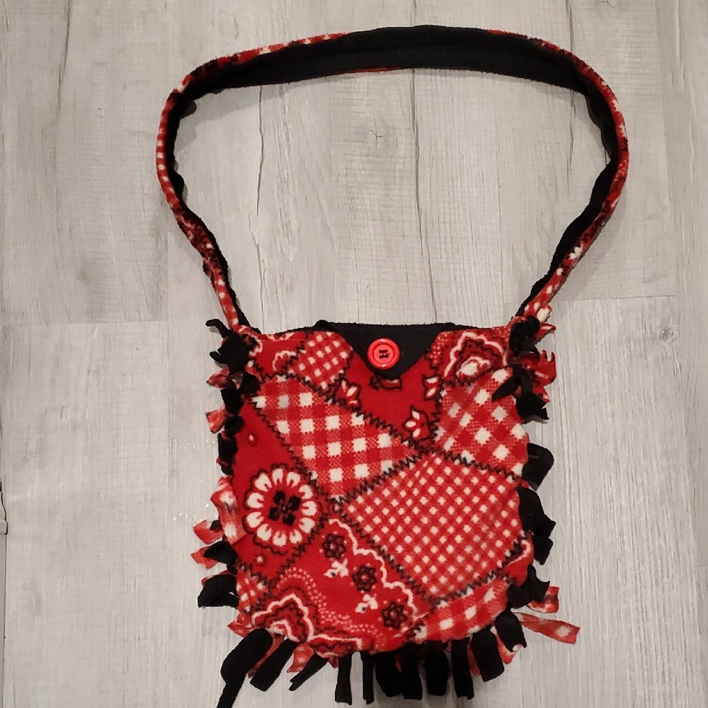 Patchwork Red And Black Women's Bag - image 1